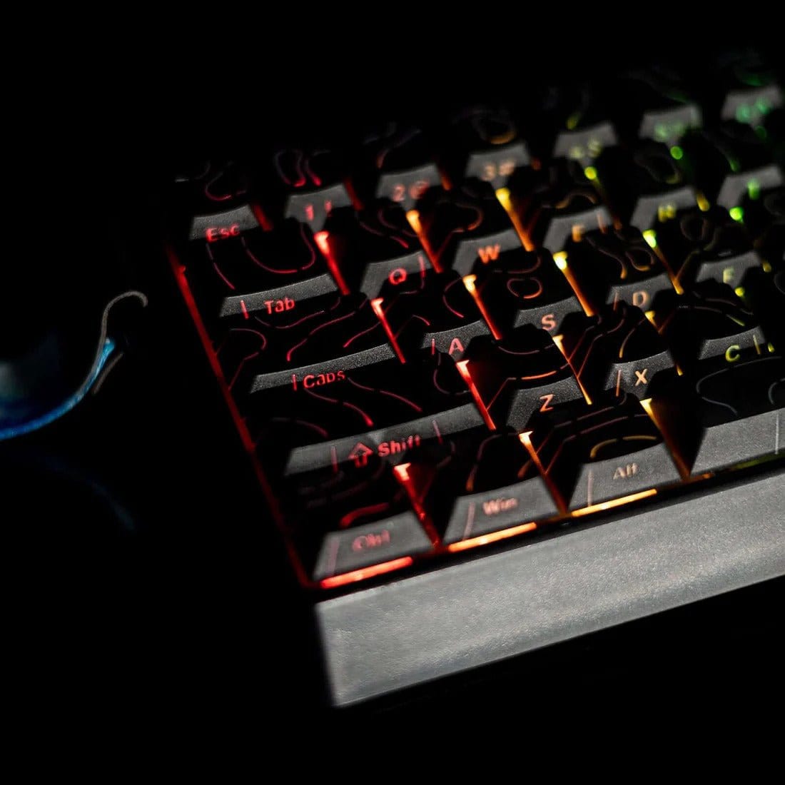 Beasty Negru / Outemu Peach Tastatura Gamakay x NaughShark NS68 Hall Effect Rapid Trigger Snap Tap Hotswap RGB de Gaming