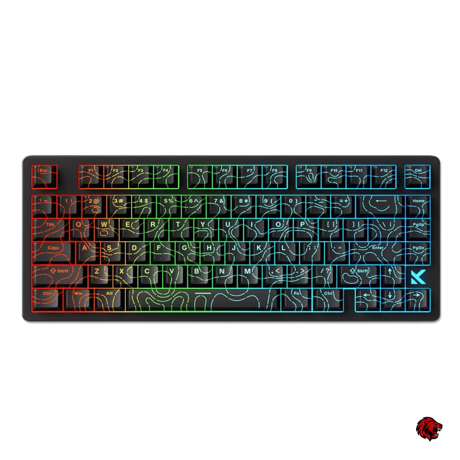 Beasty Negru Topografic / Starburst 2.0 Tastatura MCHOSE Jet 75 Hall Effect Rapid Trigger Gasket Mounted Snap Tap Hotswap RGB de Gaming