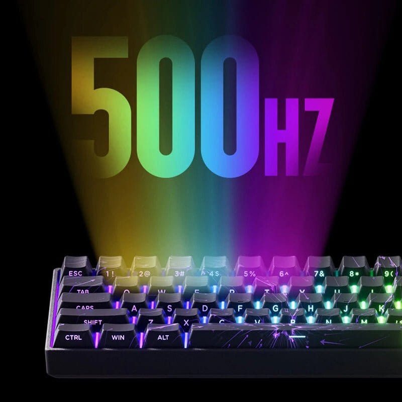 Beasty Alb / Akko Glare Tastatura MONSGEEK FUN60 Ultra Hall Effect Wireless Rapid Trigger Snap Tap Hotswap RGB de Gaming
