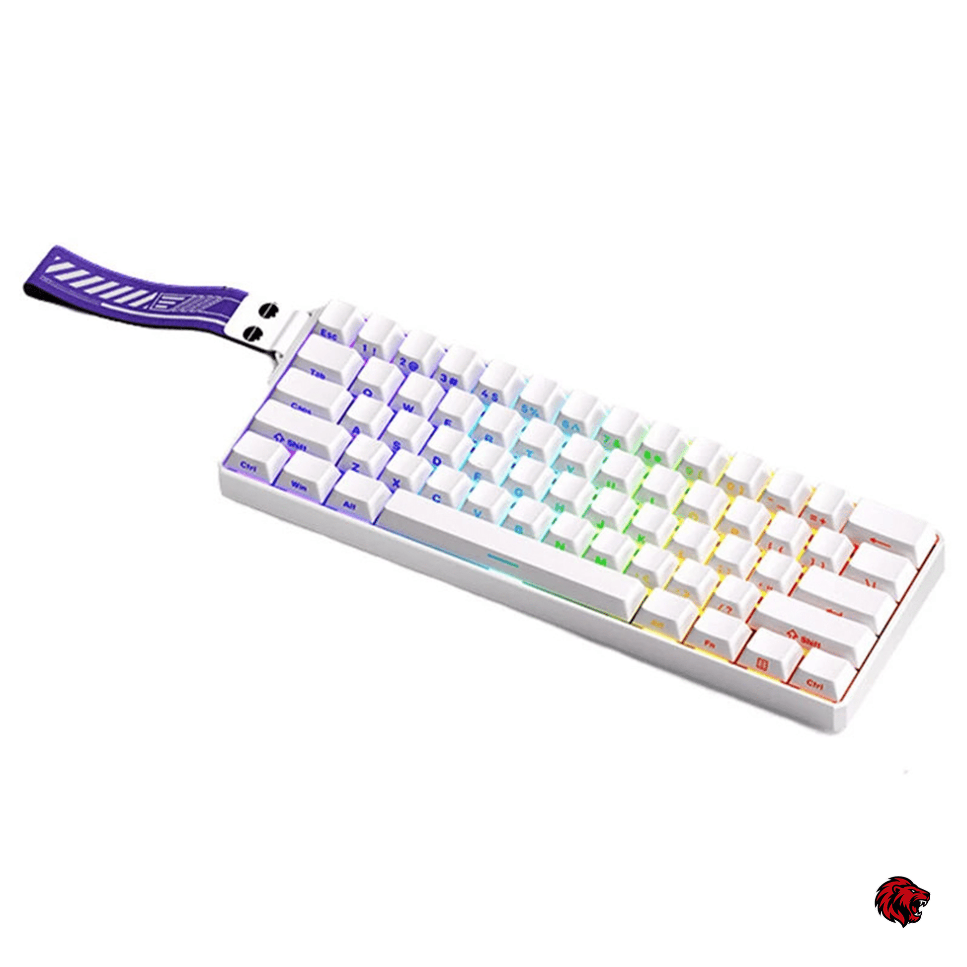 Beasty Alb / Akko Glare Tastatura MONSGEEK FUN60 Ultra Hall Effect Wireless Rapid Trigger Snap Tap Hotswap RGB de Gaming
