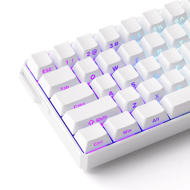 Beasty Alb / Akko Glare Tastatura MONSGEEK FUN60 Ultra Hall Effect Wireless Rapid Trigger Snap Tap Hotswap RGB de Gaming