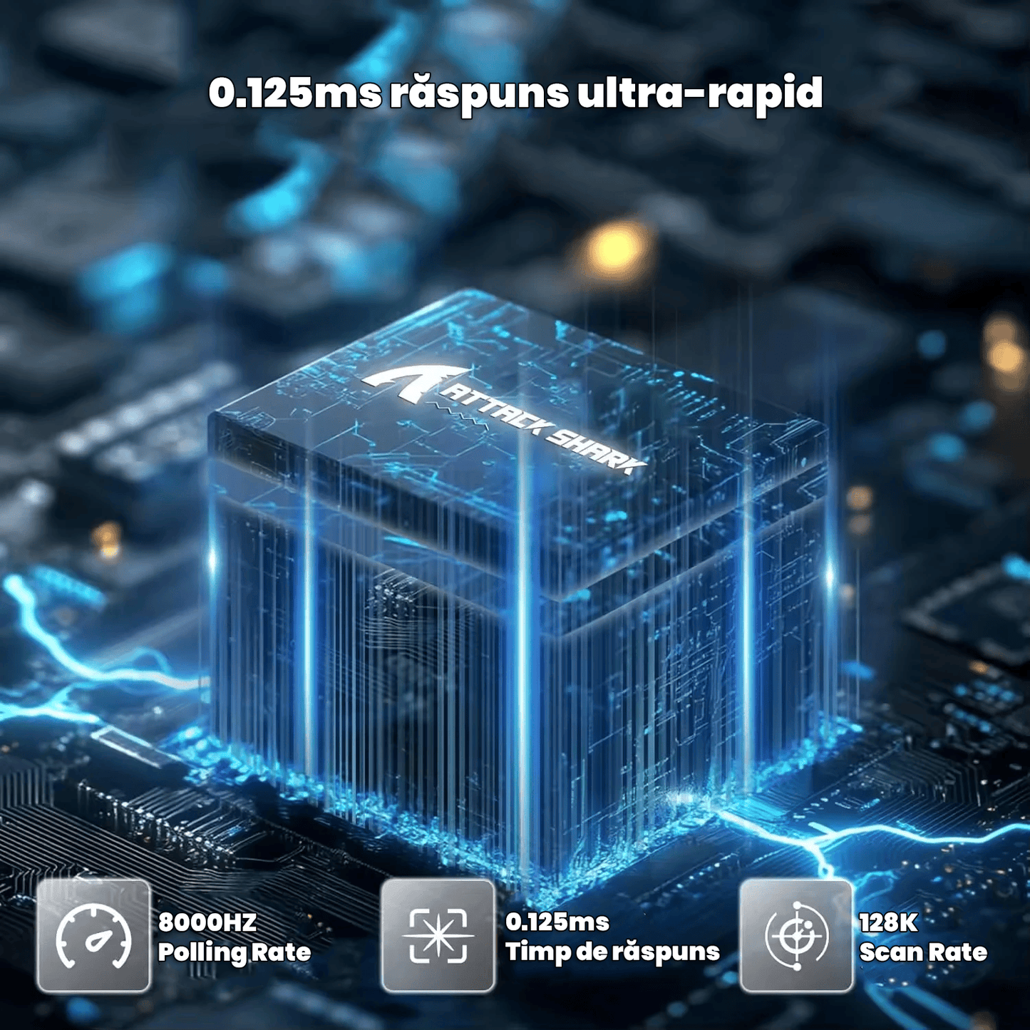 Beasty Moonlight / Outemu Amber Tastatura Attack Shark X68 He Hall Effect Rapid Trigger Snap Tap Hotswap RGB de Gaming