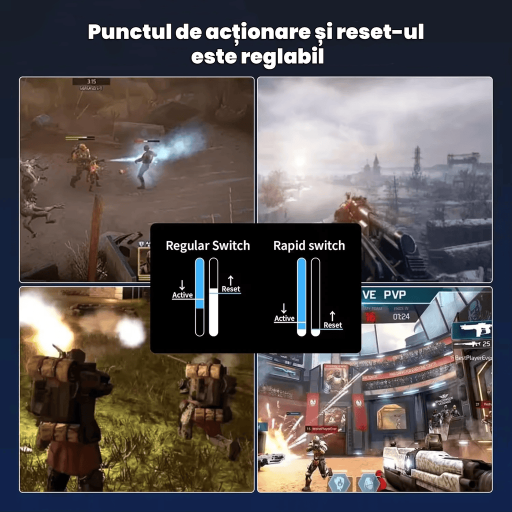 Beasty Moonlight / Outemu Amber Tastatura Attack Shark X68 He Hall Effect Rapid Trigger Snap Tap Hotswap RGB de Gaming