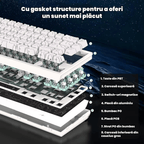 Beasty Moonlight / Outemu Amber Tastatura Attack Shark X68 He Hall Effect Rapid Trigger Snap Tap Hotswap RGB de Gaming