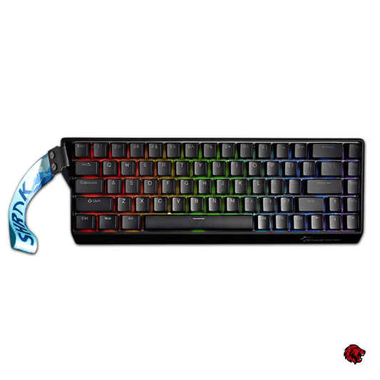 Beasty Negru / Outemu Peach Tastatura Gamakay x NaughShark NS68 Hall Effect Rapid Trigger Snap Tap Hotswap RGB de Gaming