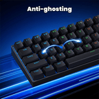 Beasty Negru / Blue Ice Tastatura MCHOSE Ace 60Pro Hall Effect Rapid Trigger Snap Tap Hotswap RGB de Gaming