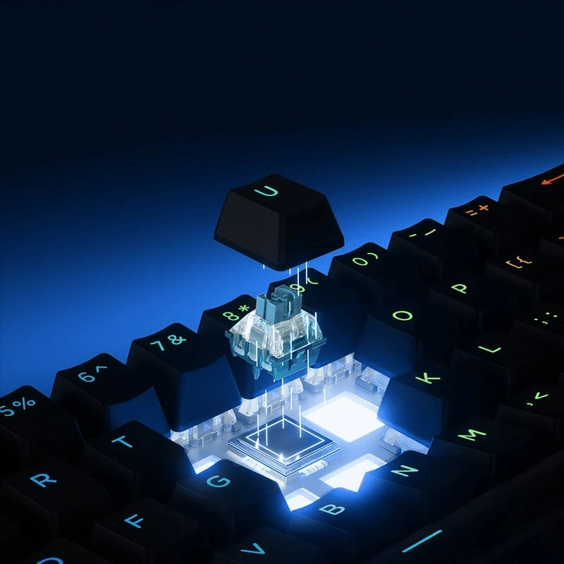 Beasty Negru / Blue Ice Tastatura MCHOSE Ace 60Pro Hall Effect Rapid Trigger Snap Tap Hotswap RGB de Gaming