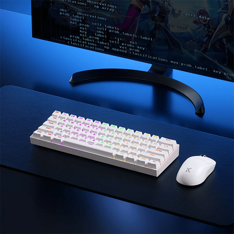 Beasty Negru / Blue Ice Tastatura MCHOSE Ace 60Pro Hall Effect Rapid Trigger Snap Tap Hotswap RGB de Gaming
