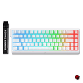 Beasty Alb / White Ice Rhino 2.0 Tastatura MCHOSE Ace 68 Hall Effect Rapid Trigger Snap Tap Hotswap RGB de Gaming