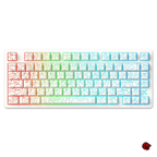 Beasty Alb / Starburst 2.0 Tastatura MCHOSE Jet 75 Hall Effect Rapid Trigger Gasket Mounted Snap Tap Hotswap RGB de Gaming