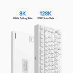 Beasty Alb / Starburst 2.0 Tastatura MCHOSE Jet 75 Hall Effect Rapid Trigger Gasket Mounted Snap Tap Hotswap RGB de Gaming