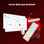 Beasty Alb / Starburst 2.0 Tastatura MCHOSE Jet 75 Hall Effect Rapid Trigger Gasket Mounted Snap Tap Hotswap RGB de Gaming