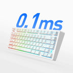 Beasty Alb / Starburst 2.0 Tastatura MCHOSE Jet 75 Hall Effect Rapid Trigger Gasket Mounted Snap Tap Hotswap RGB de Gaming