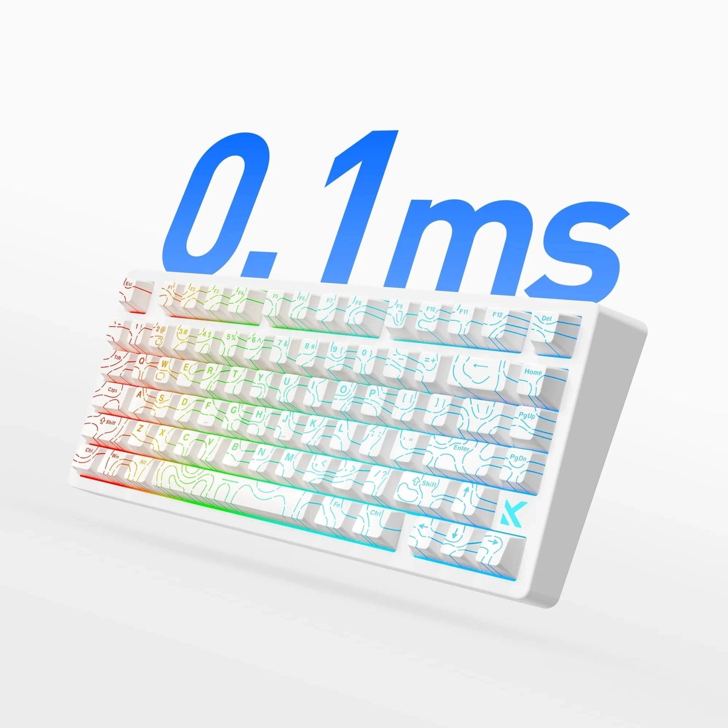 Beasty Alb / Starburst 2.0 Tastatura MCHOSE Jet 75 Hall Effect Rapid Trigger Gasket Mounted Snap Tap Hotswap RGB de Gaming